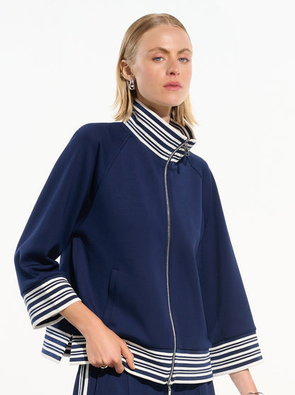 Scuba jersey jacket with funnel neck - Joseph Ribkoff #261617