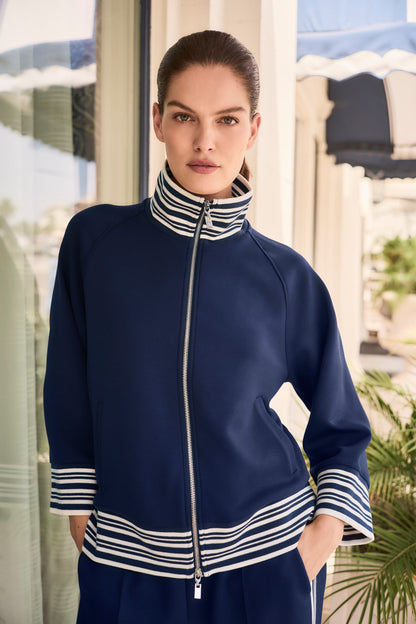 Scuba jersey jacket with funnel neck - Joseph Ribkoff #261617