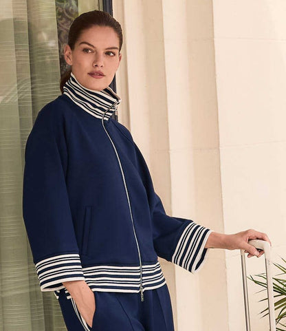 Scuba jersey jacket with funnel neck - Joseph Ribkoff #261617