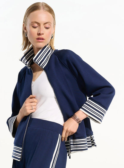 Scuba jersey jacket with funnel neck - Joseph Ribkoff #261617