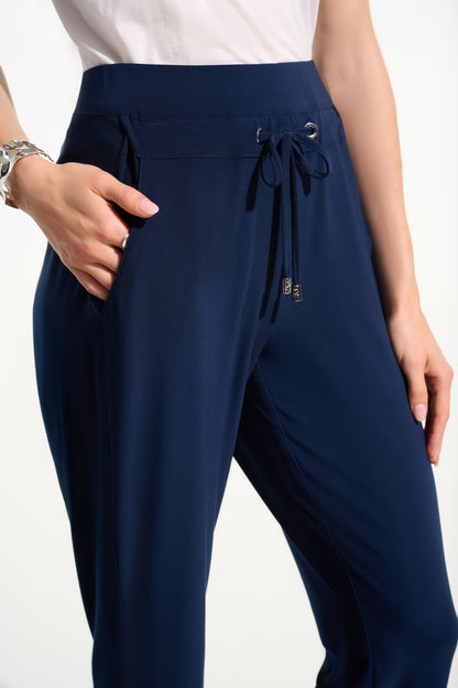 Pull-on jogger pants with drawstring - Joseph Ribkoff #261626