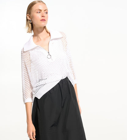 Chandail Boxy à Col Zippé - Le Tricot Soyeux #261634