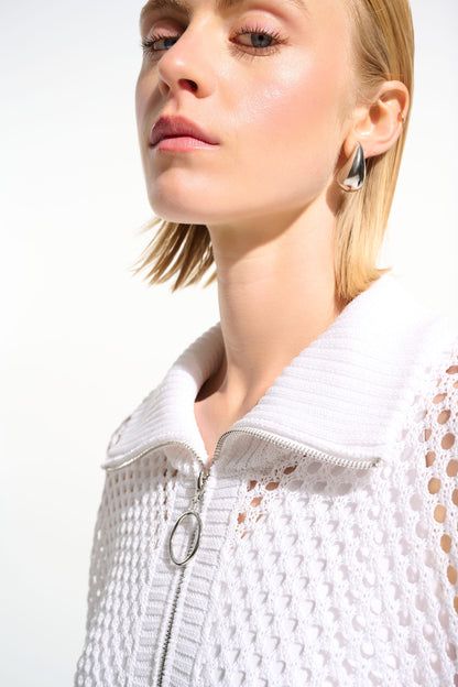 Chandail Boxy à Col Zippé - Le Tricot Soyeux #261634