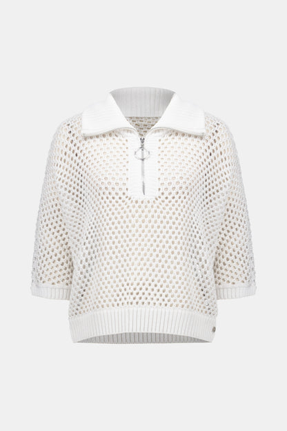 Chandail Boxy à Col Zippé - Le Tricot Soyeux #261634