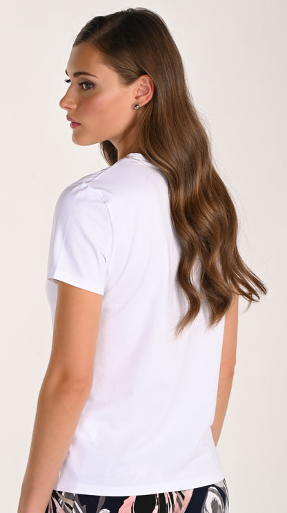 T-shirt à Imprimé Mobilette Orné de Pierre – Frank Lyman #261636