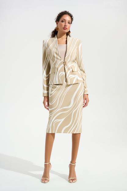 Élégance Dorée – La Jupe Crayon Signature Joseph Ribkoff #261771