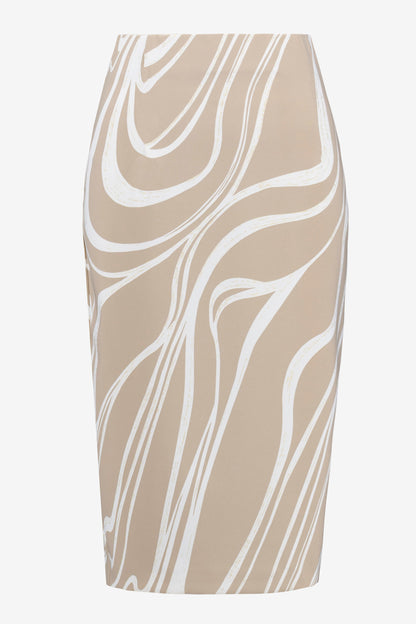 Élégance Dorée – La Jupe Crayon Signature Joseph Ribkoff #261771