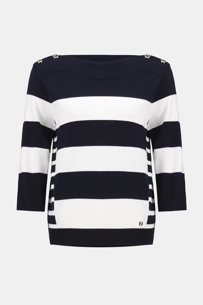 Tricot à rayures, avec encolure bateau - Joseph Ribkoff #261963