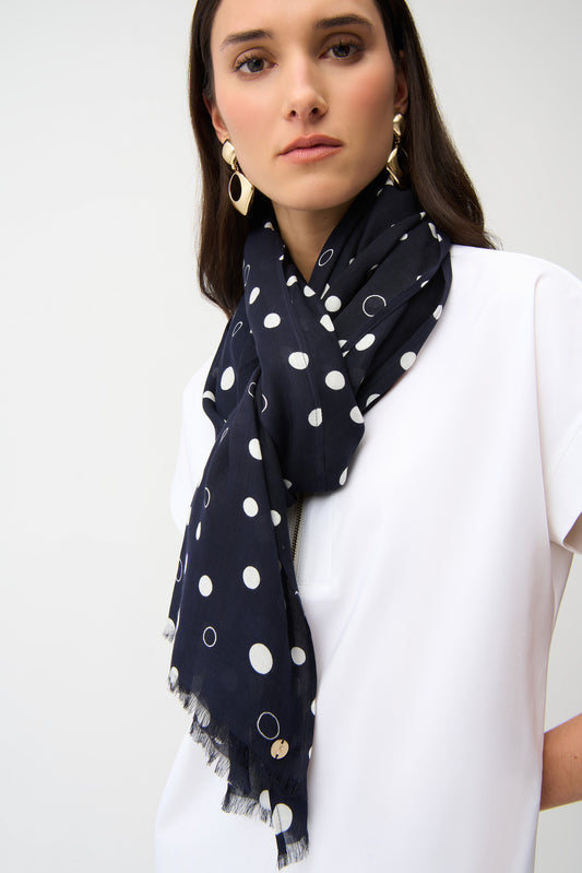 Foulard à imprimé à pois en modal - L'Accessoires Joseph Ribkoff #261984