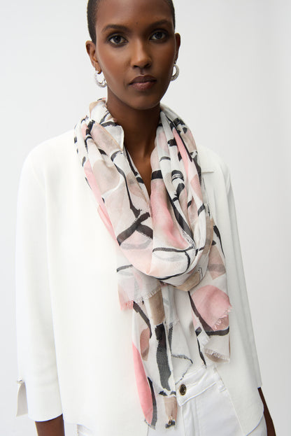 Viscose scarf with abstract print - Joseph Ribkoff #261987