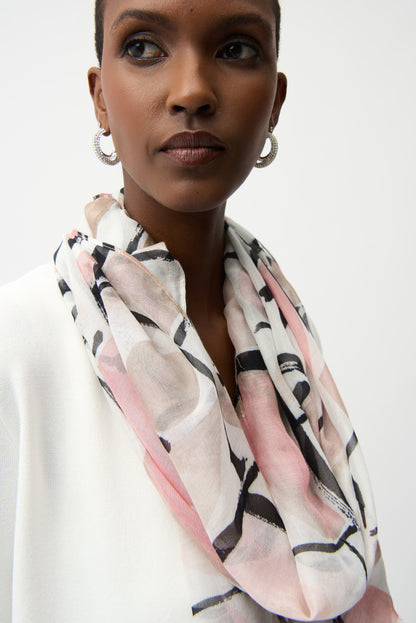 Viscose scarf with abstract print - Joseph Ribkoff #261987