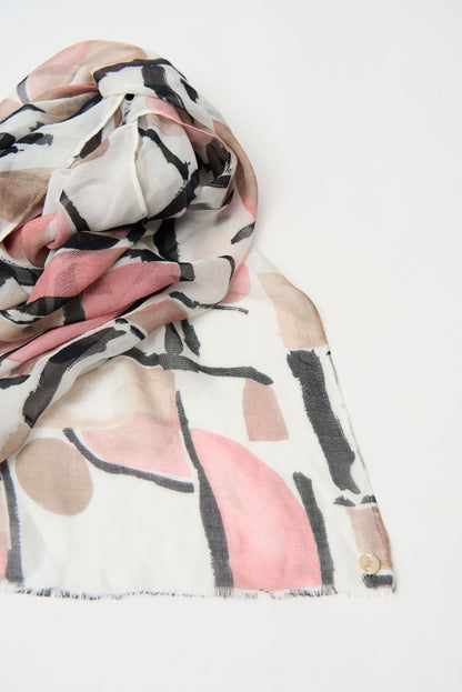 Viscose scarf with abstract print - Joseph Ribkoff #261987