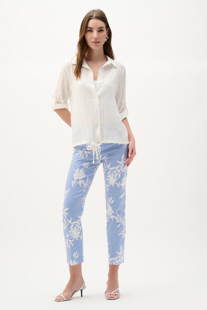 Blouse cocon en tissu tissé avec cordon coulissant - Joseph Ribkoff #262062
