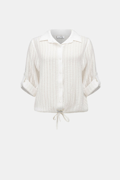 Blouse cocon en tissu tissé avec cordon coulissant - Joseph Ribkoff #262062