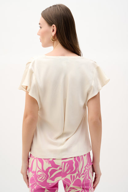 Haut en satin recyclé avec manches papillon - Joseph Ribkoff #262086