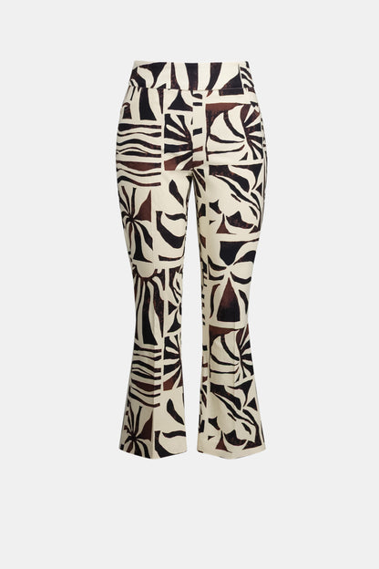 Pantalon évasé à enfiler en Millennium avec imprimé tropical - Joseph Ribkoff #262133