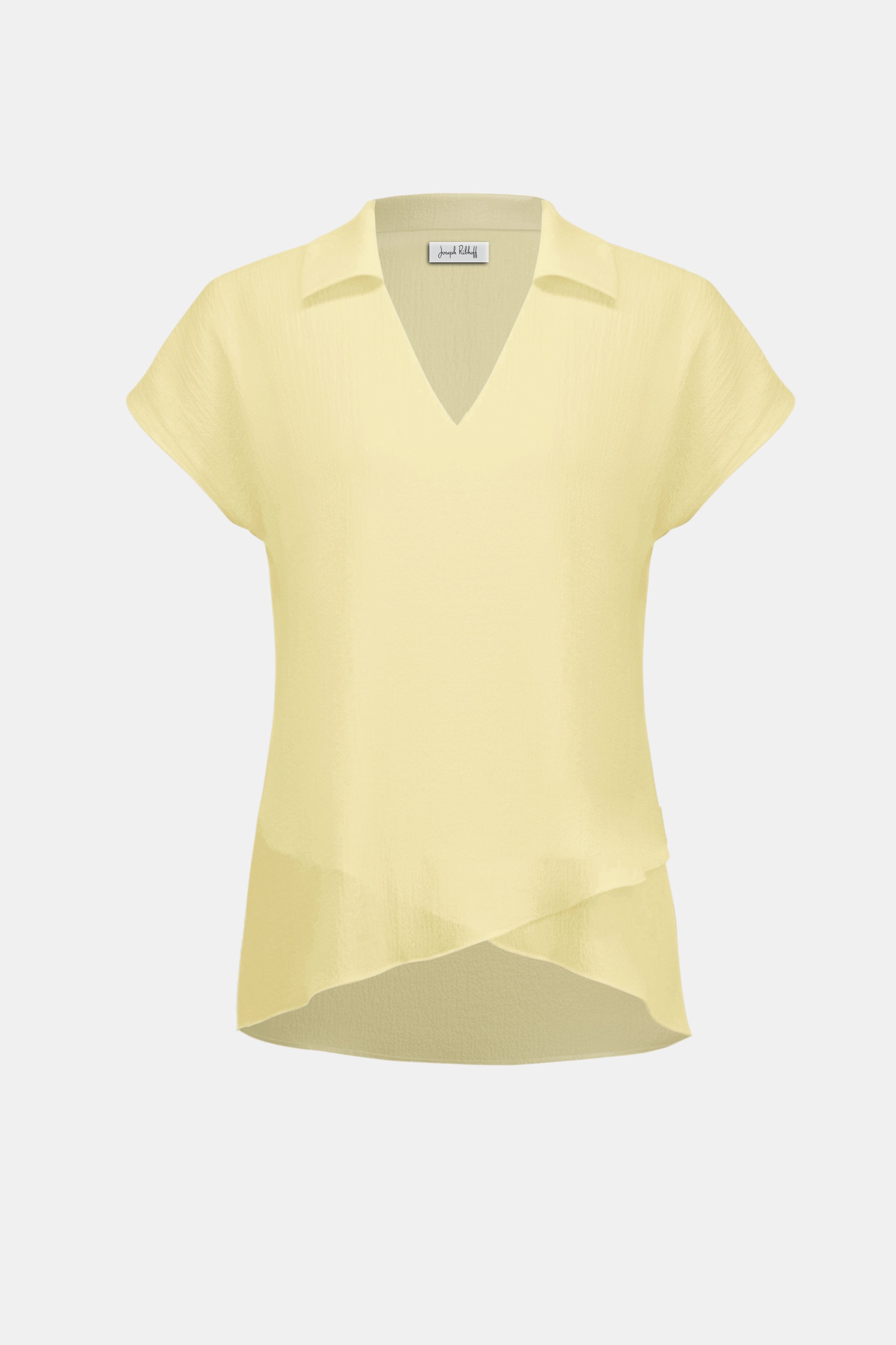 Layered top with asymmetrical cut and shirt collar - Joseph Ribkoff #262148