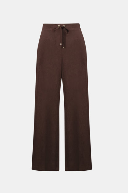Pantalon à enfiler à jambe large en satin froissé - Joseph Ribkoff #262152