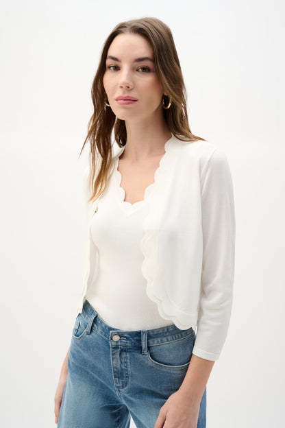 Boléro cardigan ajusté en tricot de viscose - Joseph Ribkoff #262923