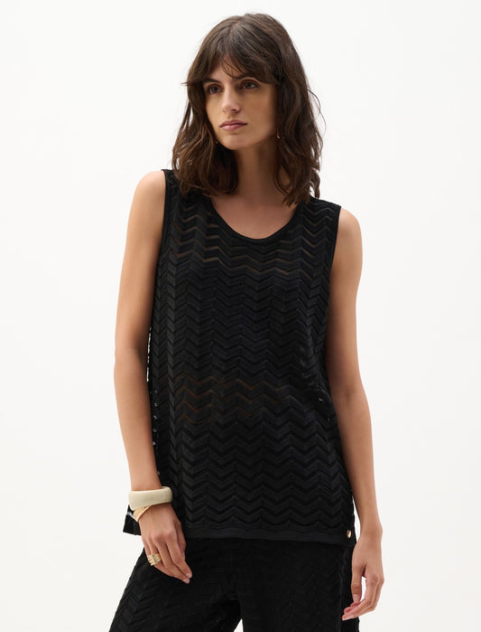Tunique décontractée à motif chevrons - Joseph Ribkoff #262932