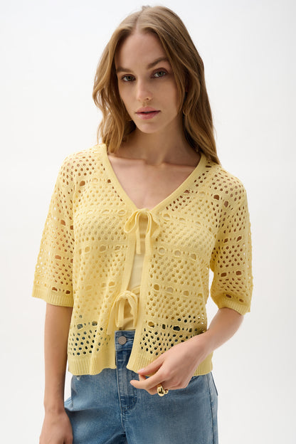 Cardigan en viscose à mailles ouvertes - Joseph Ribkoff #262955