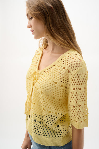 Cardigan en viscose à mailles ouvertes - Joseph Ribkoff #262955