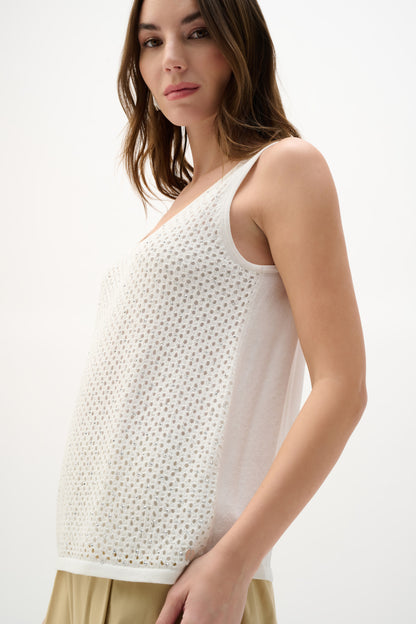 Camisole en tricot ornée de pierres thermocollées - Joseph Ribkoff  #262957
