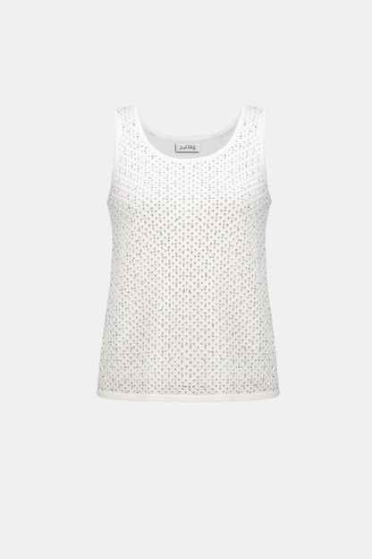 Camisole en tricot ornée de pierres thermocollées - Joseph Ribkoff  #262957