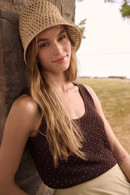 Camisole en tricot ornée de pierres thermocollées - Joseph Ribkoff  #262957