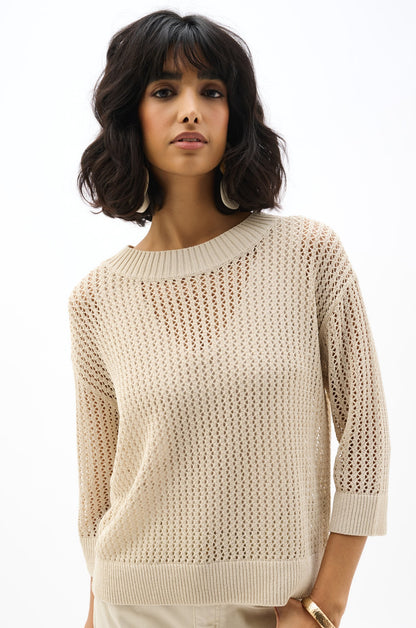 Tricot en maille ouverte à mélange d'acrylique - Joseph Ribkoff #262976