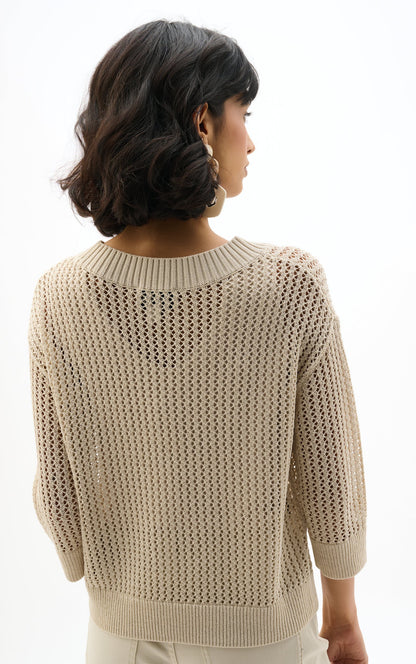 Tricot en maille ouverte à mélange d'acrylique - Joseph Ribkoff #262976