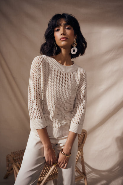 Tricot en maille ouverte à mélange d'acrylique - Joseph Ribkoff #262976