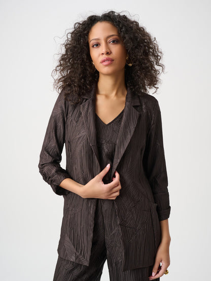 Veston ouvert en satin plissé - Joseph Ribkoff #263050