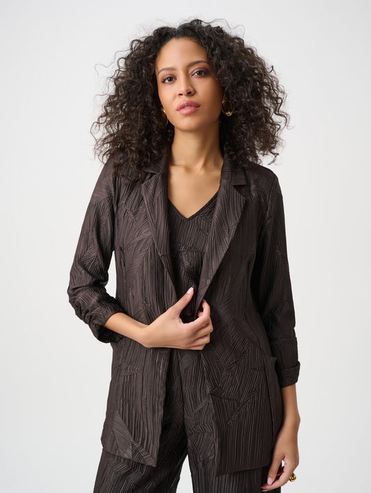 Veston ouvert en satin plissé - Joseph Ribkoff #263050