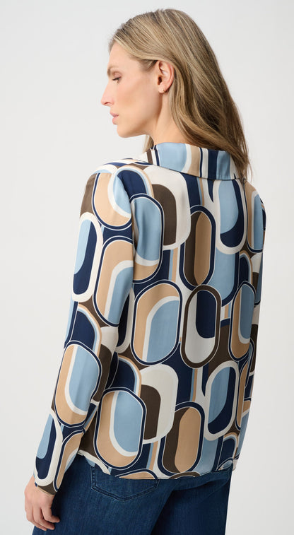 Geometric Recycled Satin Top - Joseph Ribkoff #263071