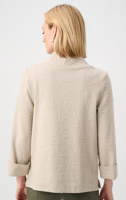 Haut trapèze en tricot jacquard à col entonnoir - Joseph Ribkoff  #263126