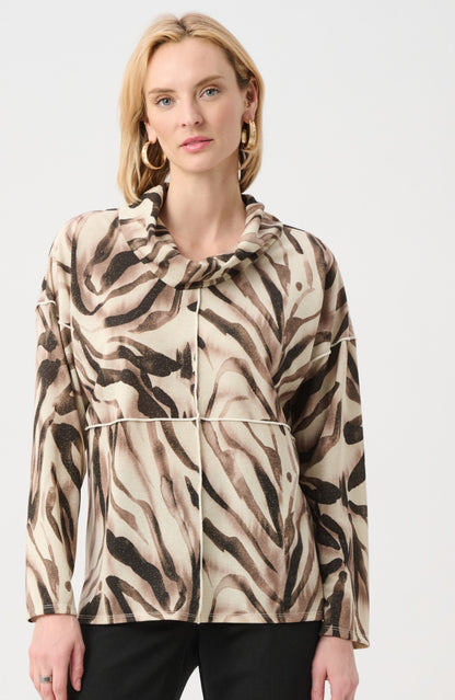 Tunique boxy à imprimé animal en tricot Lurex - Joseph Ribkoff  #263208