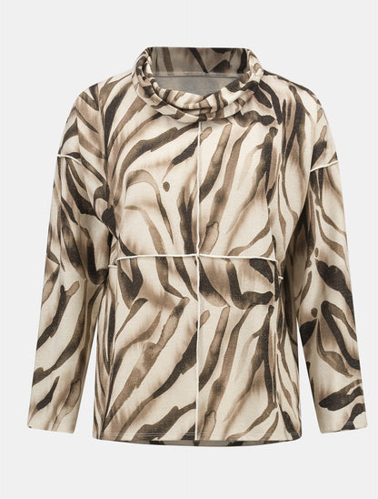Tunique boxy à imprimé animal en tricot Lurex - Joseph Ribkoff  #263208