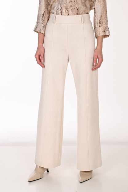 Pantalon en tricot suédé à jambe large - Frank Lyman #263379