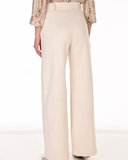 Pantalon en tricot suédé à jambe large - Frank Lyman #263379