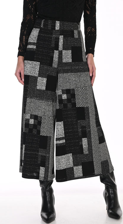Pantalon à jambe large à imprimé géométrique - Frank Lyman  #263455