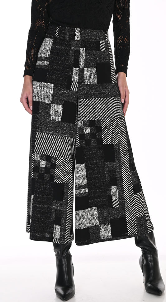Pantalon à jambe large à imprimé géométrique - Frank Lyman  #263455