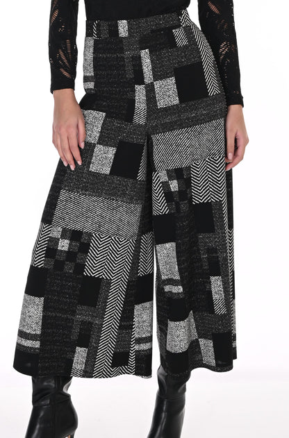 Pantalon à jambe large à imprimé géométrique - Frank Lyman  #263455