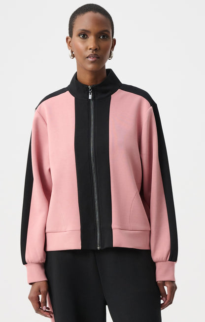 Color Block Scuba Knit Funnel Neck Jacket - Joseph Ribkoff #263621