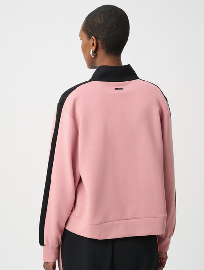 Color Block Scuba Knit Funnel Neck Jacket - Joseph Ribkoff #263621