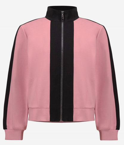 Color Block Scuba Knit Funnel Neck Jacket - Joseph Ribkoff #263621