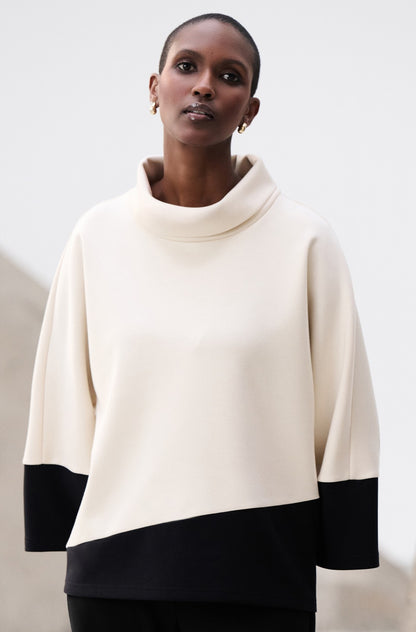 Colour Block Scuba Knit Trapeze Top - Joseph Ribkoff #263641
