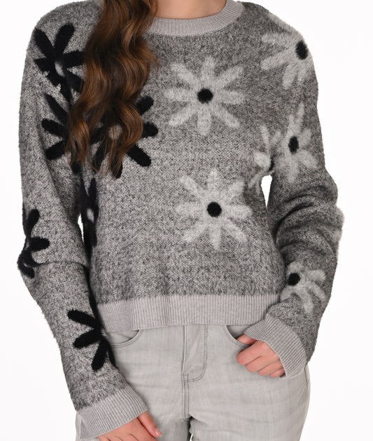 Pull fleuri texturé à motif floral contrastant - Frank Lyman  #263713