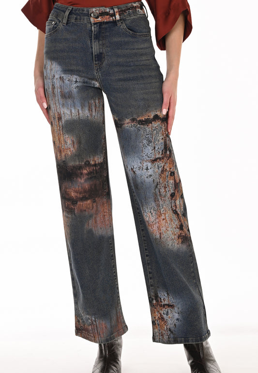Jean denim artistique à jambe droite - Frank Lyman  #263743