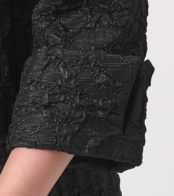Signature | Blouson trapèze en jacquard texturé en lurex à col à revers - Joseph Ribkoff  #263761